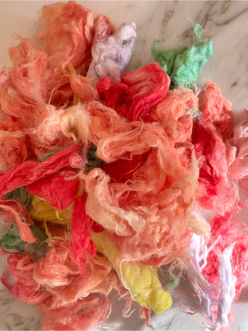 Hand Dyed Ginned Cotton in various colors